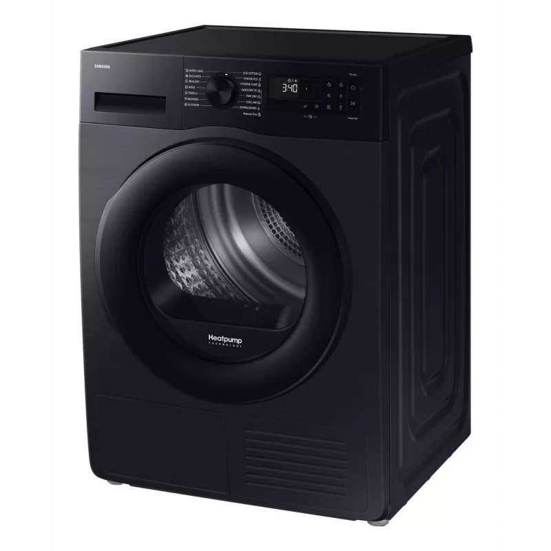 Samsung žāvētājs DV90DG52A0ABLE, melns, SpaceMax, Higiene care, 9kg, A+++, siltumsūknis, Melns