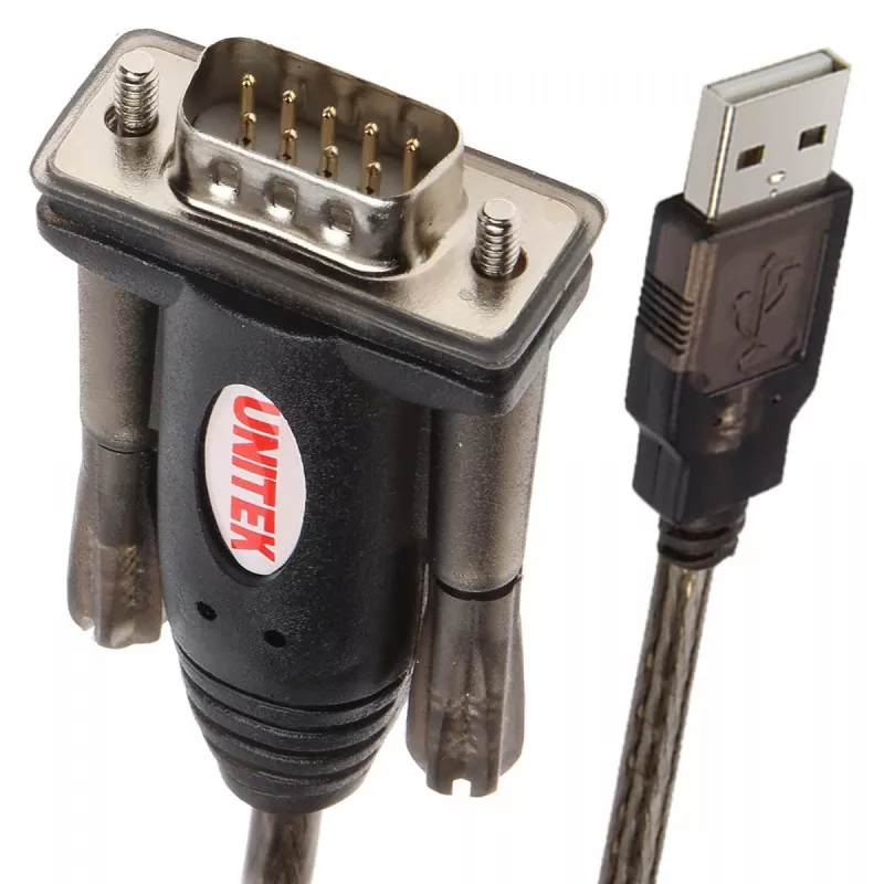UNITEK Y-105A seriālais kabelis Melns 1.5 m USB Type-A DB-9