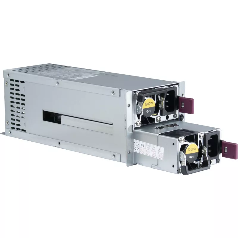 Barošanas bloks INTER-TECH R2A-DV1200-N 1200 W 2U, 80 PLUS Platinum, 100–240 V, 50–60 Hz, pelēks