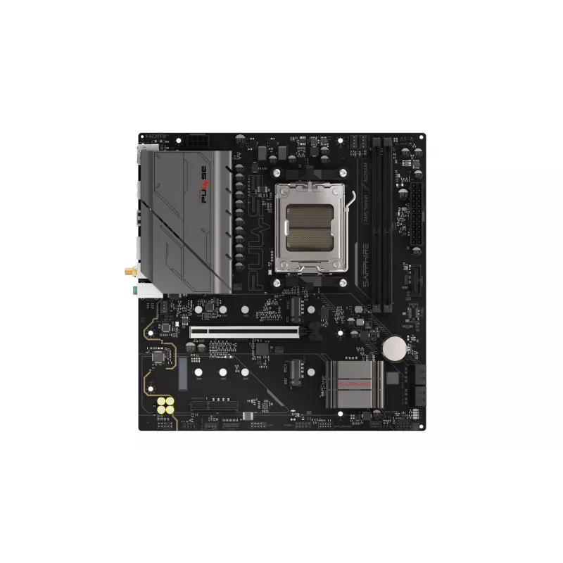 Mātesplate Sapphire PULSE A620AM (microATX) Socket AM5, AMD A620A, DDR5, 2x DIMM, 64 GB, 2x M.2, Gigabit LAN