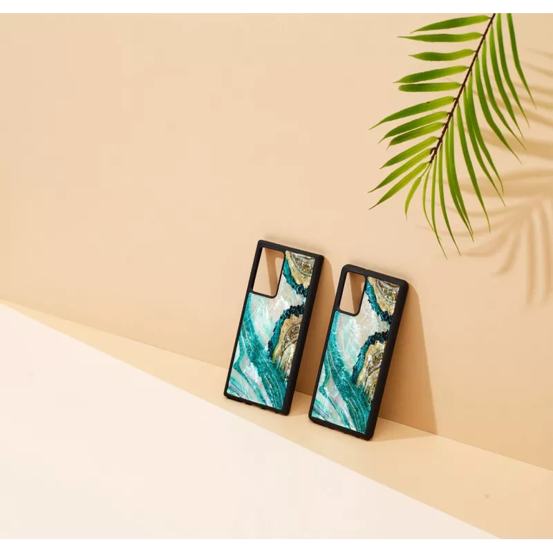 Aizsargājošs tālruņa maciņš iKins Samsung Galaxy Note 20 — Aqua Agate dizains