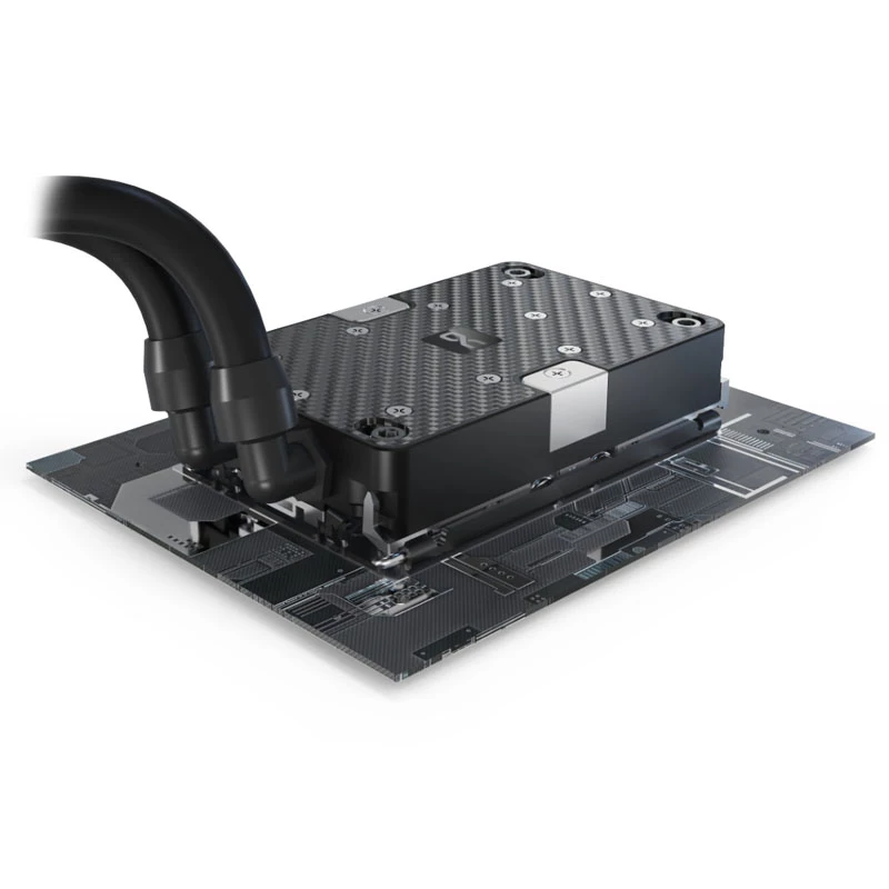 Ūdens bloks Alphacool 13498 Acetal Copper Melns Silver 75.5x118.5x20.5mm