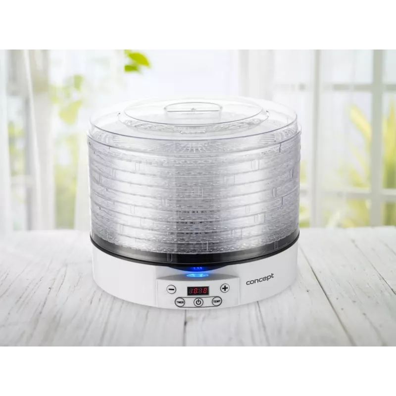 Pārtikas žāvētājs Concept Solution SO2020, 500 W, LED displejs, sudraba krāsā, 220–240 V, 3,3 cm restes diametrs
