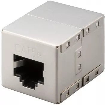 Wentronic Goobay CAT 5e RJ45 savienotājs / pāreja - līdz 100 MHz tīkliem, ekranēts (15027)