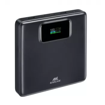Ārējais akumulators Rivacase VA1091 — 25800 mAh, kopējā izejas jauda 100 W, USB pieslēgvietas