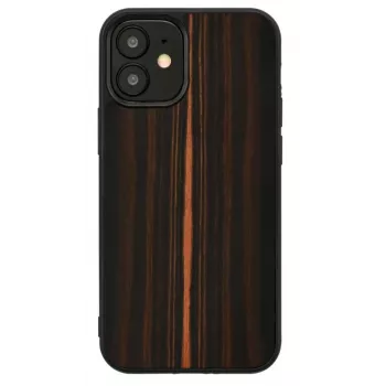 Aizsargājošs telefona vāciņš Man and Wood iPhone 12 mini — melnā koka krāsā