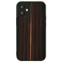 Aizsargājošs telefona vāciņš Man and Wood iPhone 12 mini — melnā koka krāsā