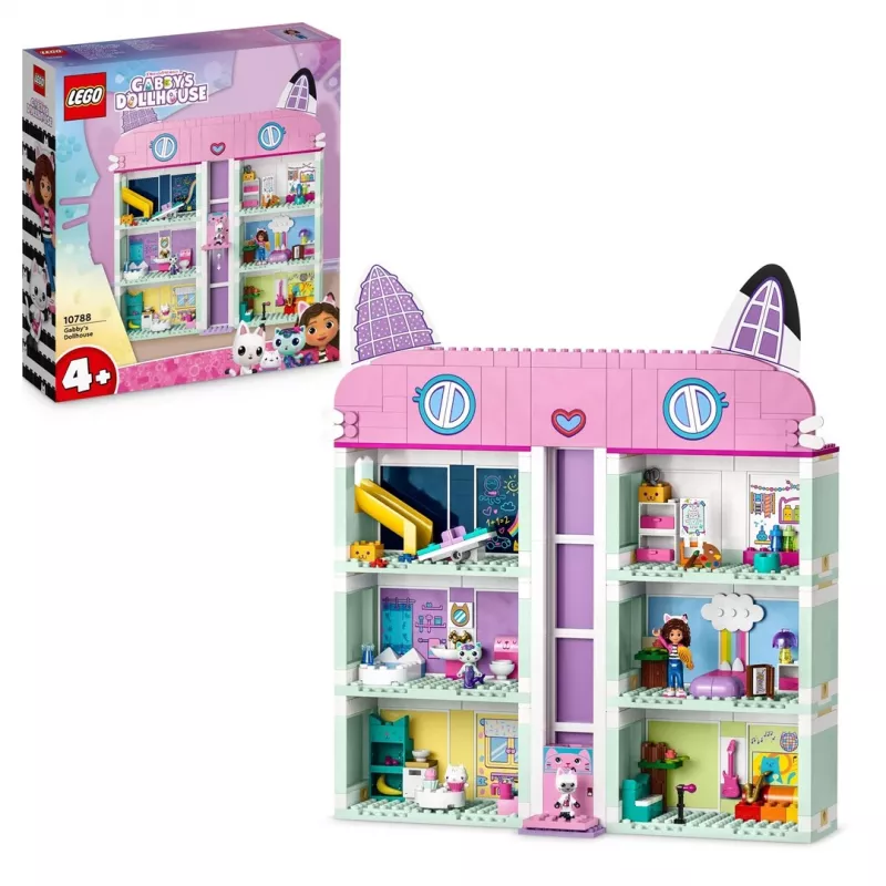 Konstrukciju rotaļlieta LEGO Gabby's Dollhouse komplekts 10788 — 498 gabali, 3 minifigūras, no 4 gadu vecuma