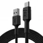 USB kabelis zaļa Cell KABGC19 USB 2.0 2m USB A USB C Melns