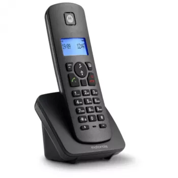 Motorola C4201 Analog/DECT telefons ar zvanītāja ID, melns