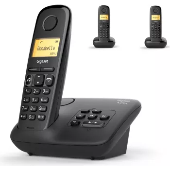 Analogs DECT tālrunis Gigaset A270A Zvanītāja ID Bezvadu klausule Melna