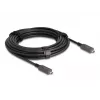 DeLOCK Active Optical USB-C Video + Data + PD Kabelis 10 m Melns