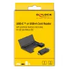 Karšu lasītājs DeLOCK 91014 USB 3.2 Gen 1 Type-A/Type-C Melns MicroSD SD