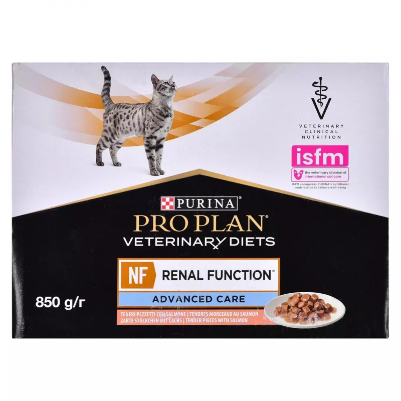 mitrā kaķu barība Purina Nestlé NF Renal Function Feline Salmon 10 x 85 g veterinary diet