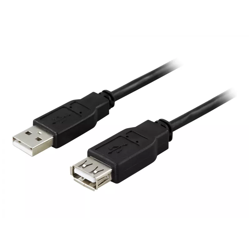 USB pagarinātāja kabelis GOOBAY 93600 — USB A uz USB A, USB 2.0, 3 m, melns