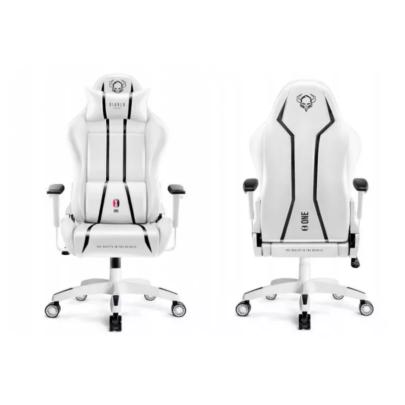 Diablo X-ONE 2.0 Normal spēļu krēsls balts un melns