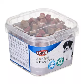 Suņu apmācības kārumi Trixie Junior Dots 140 g — mīksti laša našķi kucēniem
