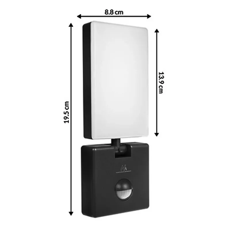 LED prožektors MACLEAN MCE516 10W ar PIR kustības sensoru, 800 lm