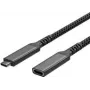 USB-C pagarinātāja kabelis USB-C >USB-C ligzda 3.2 PD Tekstila 0,5m (FL31-74003)