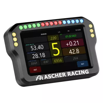 Stūres mērinstrumentu panelis Ascher Racing 4 collu modelis 76080028 sim sacīkšu iekārtām