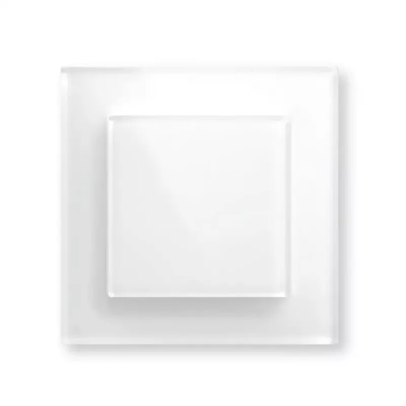 Smart glass push-button HomeMatic Homematic IP Glass push-button, 230 V, 868 MHz, balta, 54.5×54.5×29 mm