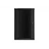 Lanberg pie sienas stiprināms instalācijas skapis 19 inch 22U 600x600mm melns (stikla durvis)