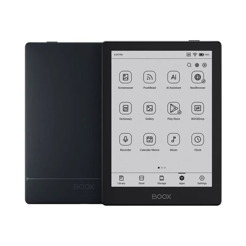 E-lasītājs Onyx Boox 6 collas (15,2 cm) ar 1448×1072 E-tinti, 32 GB, 2 GB RAM, Android 11, divjoslu Wi‑Fi, Bluetooth 5.0, MicroSD, USB‑C, melns