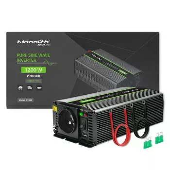 Auto invertors Qoltec Monolith 1200 W melns 12 V