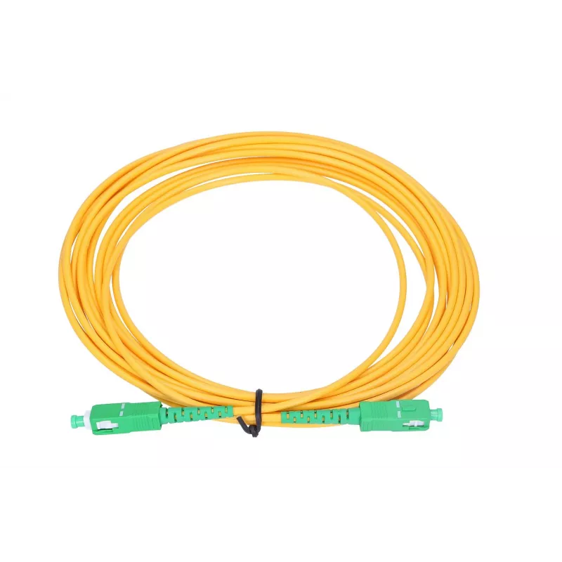 Optiskās šķiedras patch vads Extralink SC/APC–SC/APC vienmoda G.652D 3 mm simplekss, 1 m
