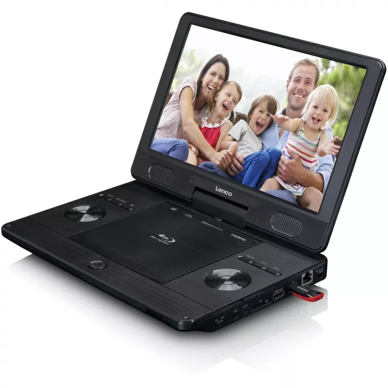 Lenco BRP-1150BK - Blu-ray disku atskaņotājs - Portatīvs - Displejs: 29,5 cm (11,5 inch) - Melns