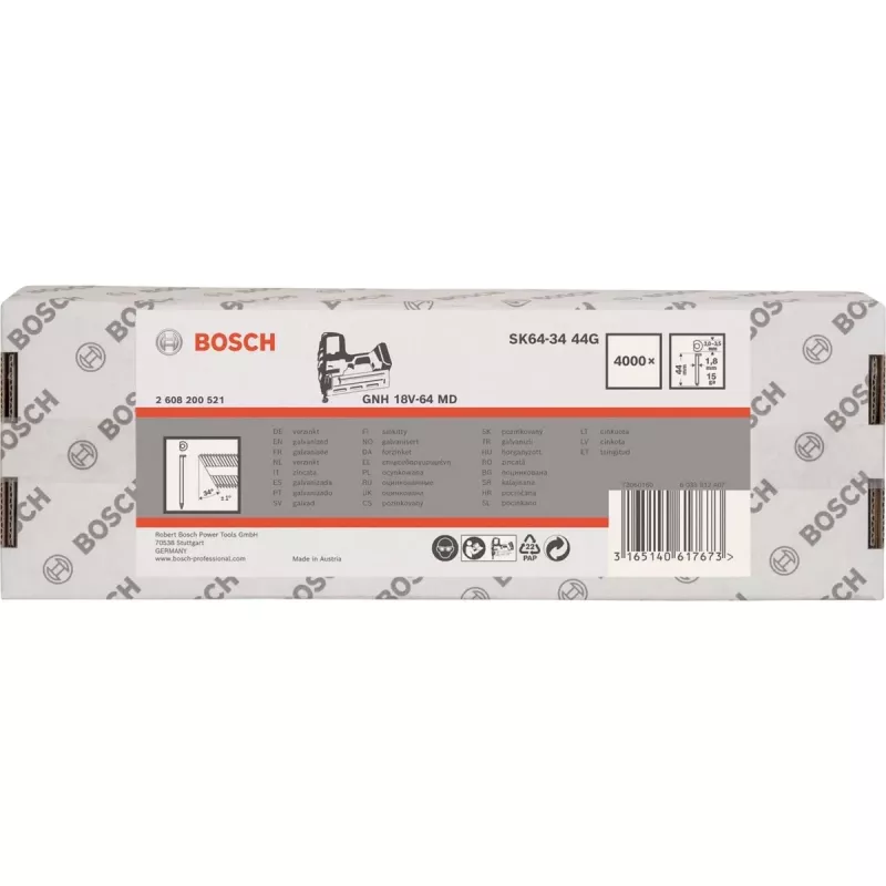 Bosch 34 grādu 1,8/15g apdares naglas