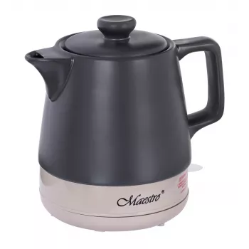 Elektriskā tējkanna Maestro MR-071-Melns 1 L keramikas, 1200 W, slēpts sildelements, 360° pamatne