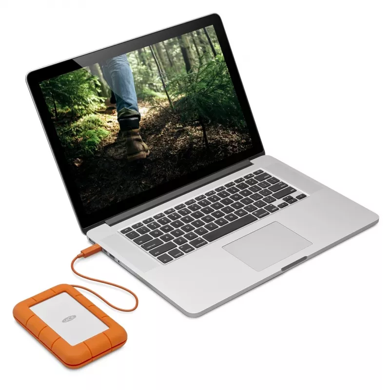 LaCie Rugged USB-C ārējais cietais disks 5 TB USB Type-C 3.2 Gen 1 (3.1 Gen 1) Pelēks Dzeltens
