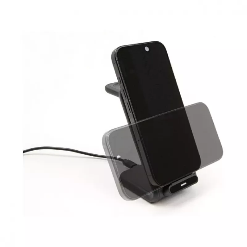 DELOCK 66941 Bezvadu lādētājs 3-in-1 viedtālrunim viedpulkstenim austiņām USB Type-C 15 W Iekštelpu melns