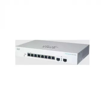 Pārvaldīts L2 Gigabitu Ethernet slēdzis Cisco CBS220-8T-E-2G — 8x RJ-45 10/100/1000, 2x SFP, 1U, 20 Gbit/s, 8192 MAC