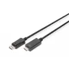 Adapterkabelis Displayport 1.2 ar fiksatoru 4K 60Hz UHD Tip DP/HDMI A M/M melns 2 m
