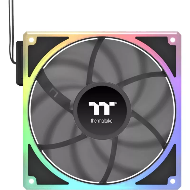 Korpusa/procesora ventilators THERMALTAKE TOUGHFAN EX 140 ARGB Sync 3Pack — 140 mm, liela gaisa plūsma, zems trokšņa līmenis