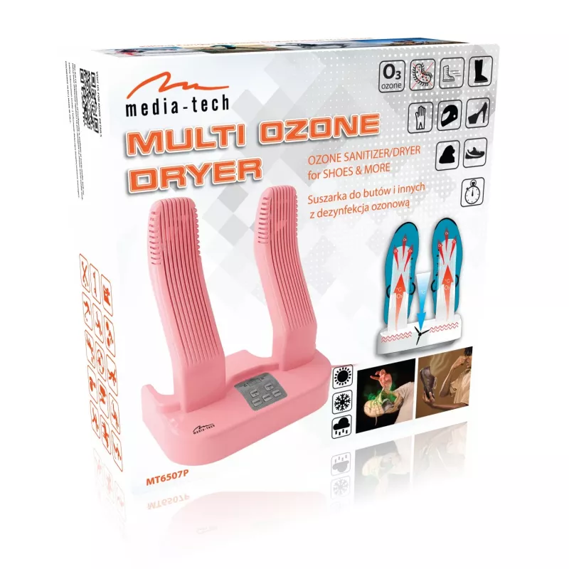 Media-Tech MT6507P Multi Ozone Pro žāvētājs rozā krāsā