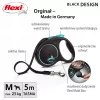 Ievelkamā suņu pavada Flexi flexi Melns Design M — 5 m garums, lentes veids, maks. slodze 25 kg, ergonomisks rokturis