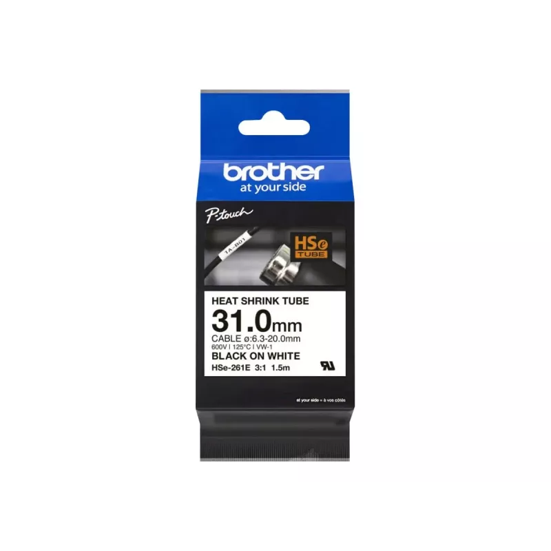 Printera lente Brother HSe-261E melna 3.1 cm x 1.5 m