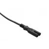 Savio CL-100 strāvas kabelis melns 1,8 m IEC E tips (3,4 mm, 3,1 mm) IEC C7