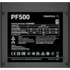 Barošanas bloks DeepCool PF500 500 W ATX 2.4, 80 PLUS, 120 mm ventilators, 20+4 kontaktu, 2×6+2 PCIe, 4×SATA