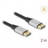 DeLOCK DisplayPort kabelis 16K 60 Hz 2 m sudraba metāls