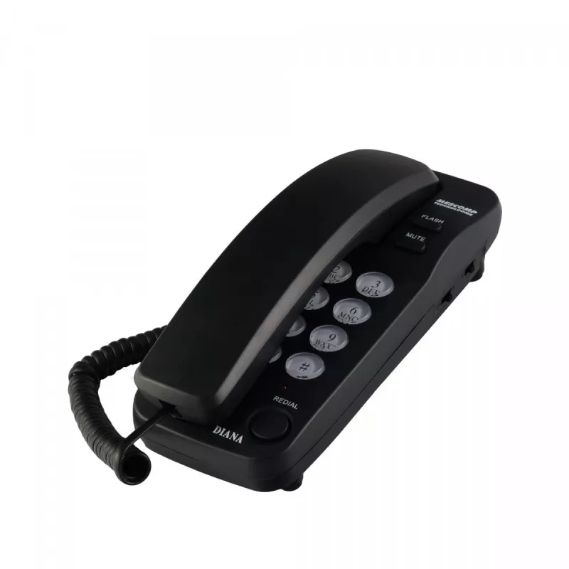 Mescomp Technologies Fiksācijas telefons Mesmed Mescomp MT 518 Diana Melns, telefons, Melns