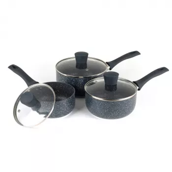 Kastroļu komplekts Russell Hobbs Nightfall Stone 3-gab. 16/18/20 cm, nepiedegošs
