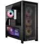 Corsair FRAME 4000D LCD RS PC korpuss, Midi-Tornis, ATX, ARGB, Rūdīts stikls - melns