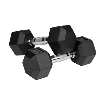 Hanteles Rebel Active RBA-2325 ar gumijas pārklājumu, pāris 2 x 7 kg