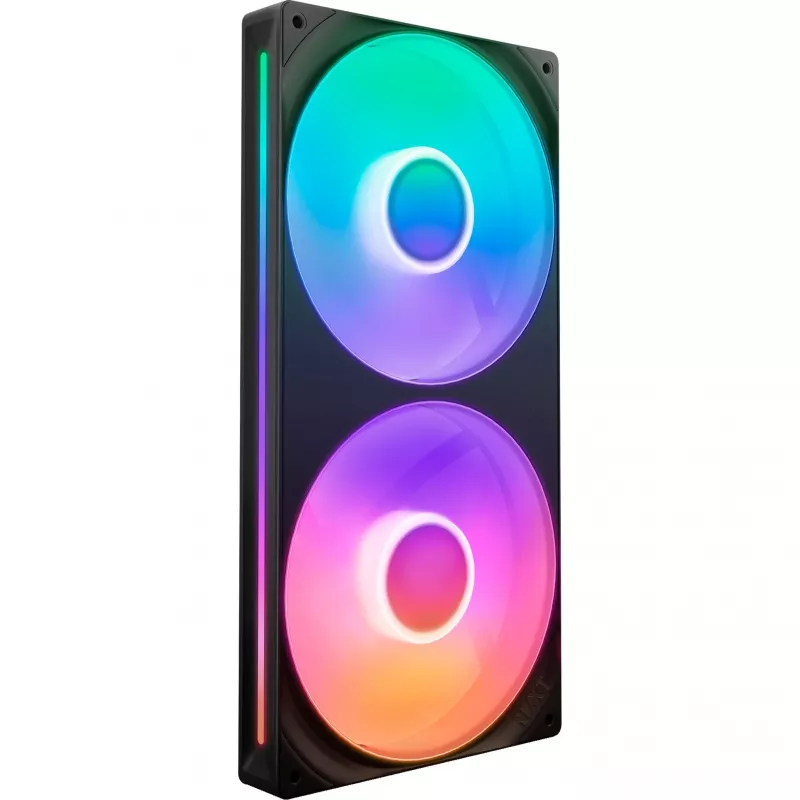 NZXT F280 RGB Core 140mm ARGB PWM 2-Pack Melns