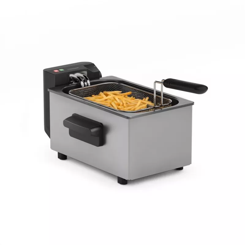 Tristar fritieris | FR-9338 | Jauda 2000 W | Tilpums 3 L | Nerūsējošais tērauds/melns