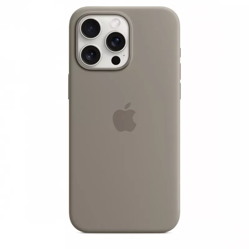 Silikona maciņš ar MagSafe iPhone 15 Pro Max - māla krāsa